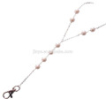 Sundysh Pearl Lanyard, Fashion Einfache Lariat Weiße Perle Perlen Lanyard Für ID Card Badge Holder